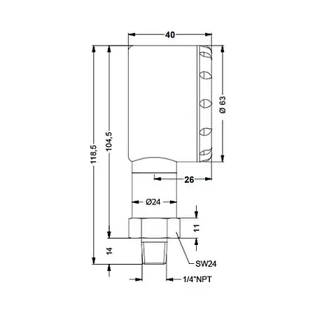 Dimensionen Druckmanometer PCE-DMM 11