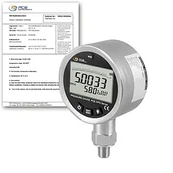 Manometer PCE-DPG 6-ICA inkl. ISO-Kalibrierzertifikat