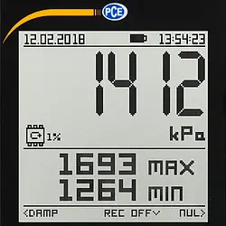 Druckmessgerät PCE-PDA 1000L Display