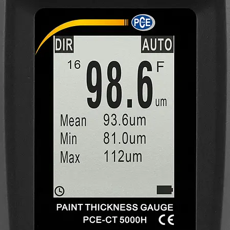 Materialdickenmessgerät PCE-CT 5000H Display