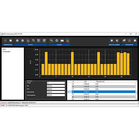 Materialprüfgerät Screenshot