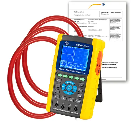 Netz-Analysegerät PCE-PA 8300-2-ICA inkl. ISO-Kalibrierzertifikat