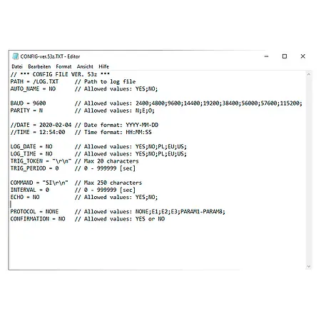 PCE-USM RS232 Datenlogger