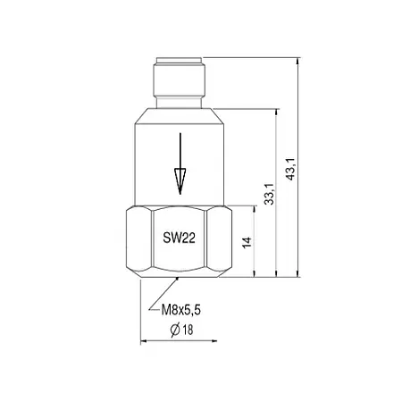 PCE-AC55G Skizze Abmessungen