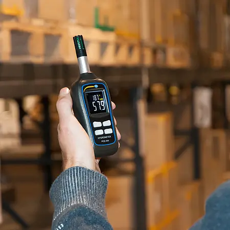 SHK Messgerät für Feuchte / Temperatur PCE-444 Anwendung