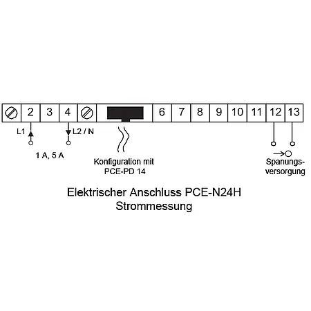 Strommessung PCE-N24H Spannungsanzeige