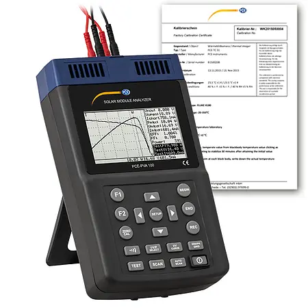 Strahlungsmesstechnik Photovoltaik Analysator PCE-PVA 100-ICA inkl. ISO-Kalibrierzertifikat