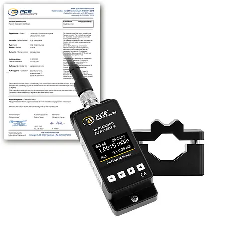 Strömungsmessgerät zum Festeinbau PCE-UFM 15-ICA inkl. ISO-Kalibrierzertifikat