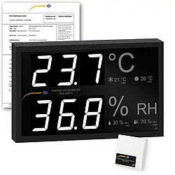 Thermo-Hygrometer PCE-EMD 5-ICA inkl. ISO-Kalibrierzertifikat