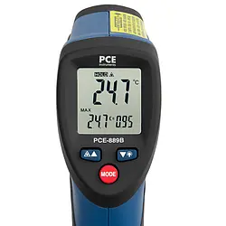 Laser Thermometer PCE-889B Display