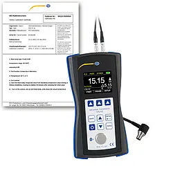 Ultraschall Echo-Materialdickenmessgerät PCE-TG 300-NO7-ICA inkl. ISO-Kalibrierzertifikat