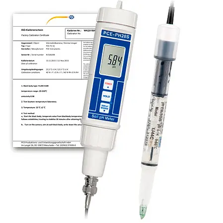 Umwelt Messtechnik pH-Meter PCE-PH20P-ICA inkl. ISO-Kalibrierzertifikat