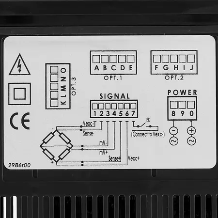 Waagendisplay / Wägeindikator Anschlussplan