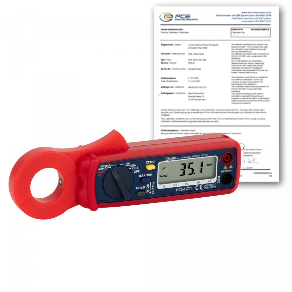 Multimeter PCE-LCT 1-ICA inkl. ISO-Kalibrierzertifikat