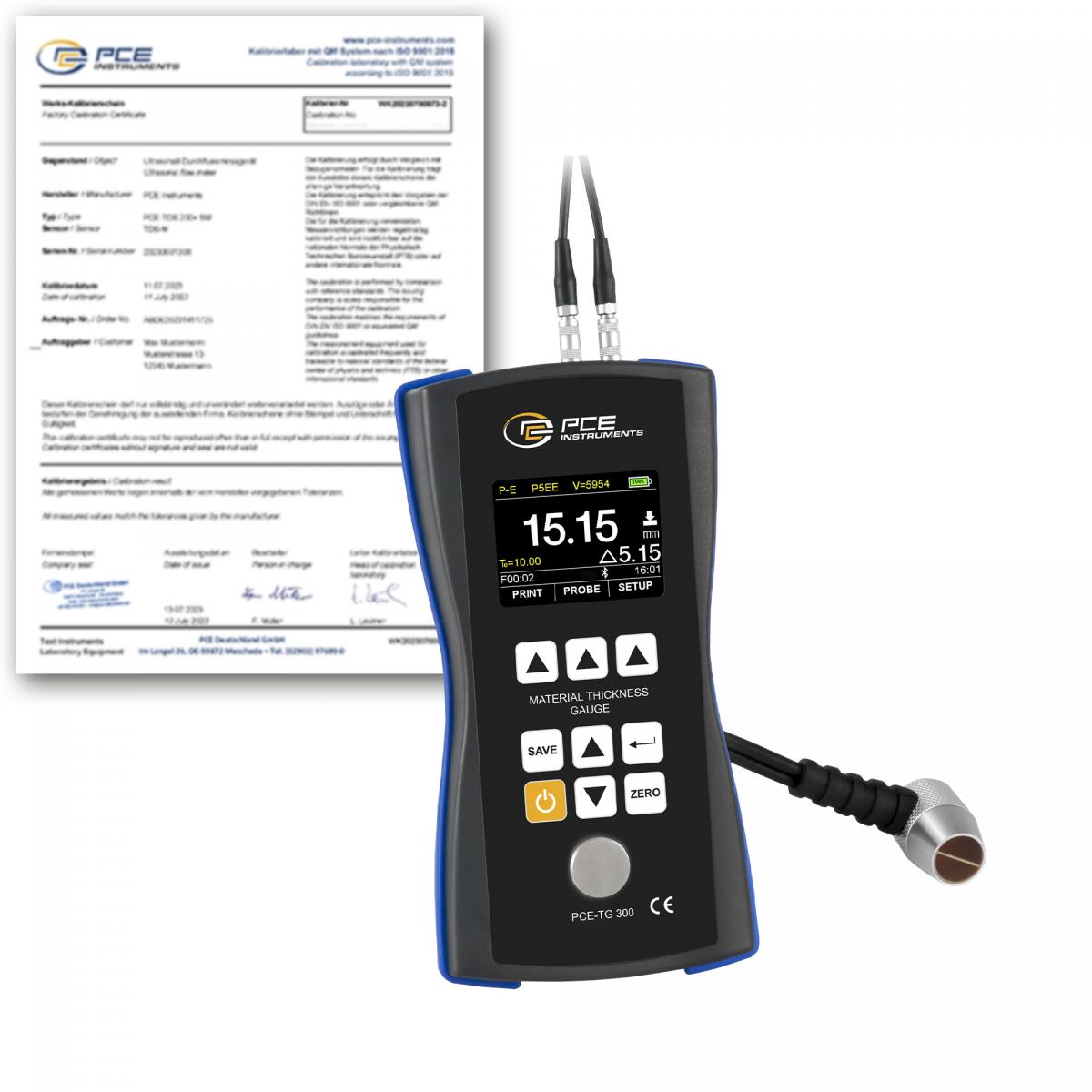 IoT Messgerät PCE-TG 300-NO5/90-ICA inkl. ISO-Kalibrierzertifikat