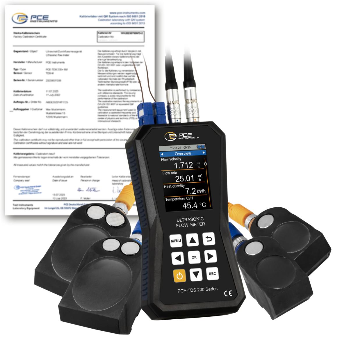 Durchflussmesser PCE-TDS 200+ ML-ICA inkl. ISO-Kalibrierzertifikat  
