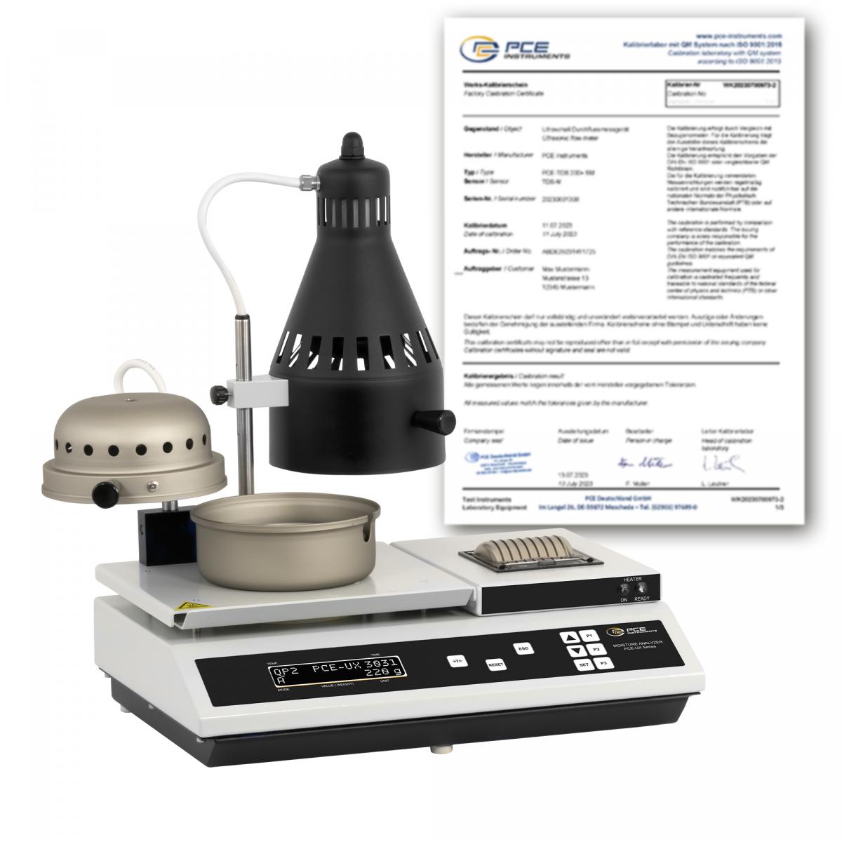 Tischwaage PCE-UX 3031D-ICA inkl. ISO-Kalibrierzertifikat