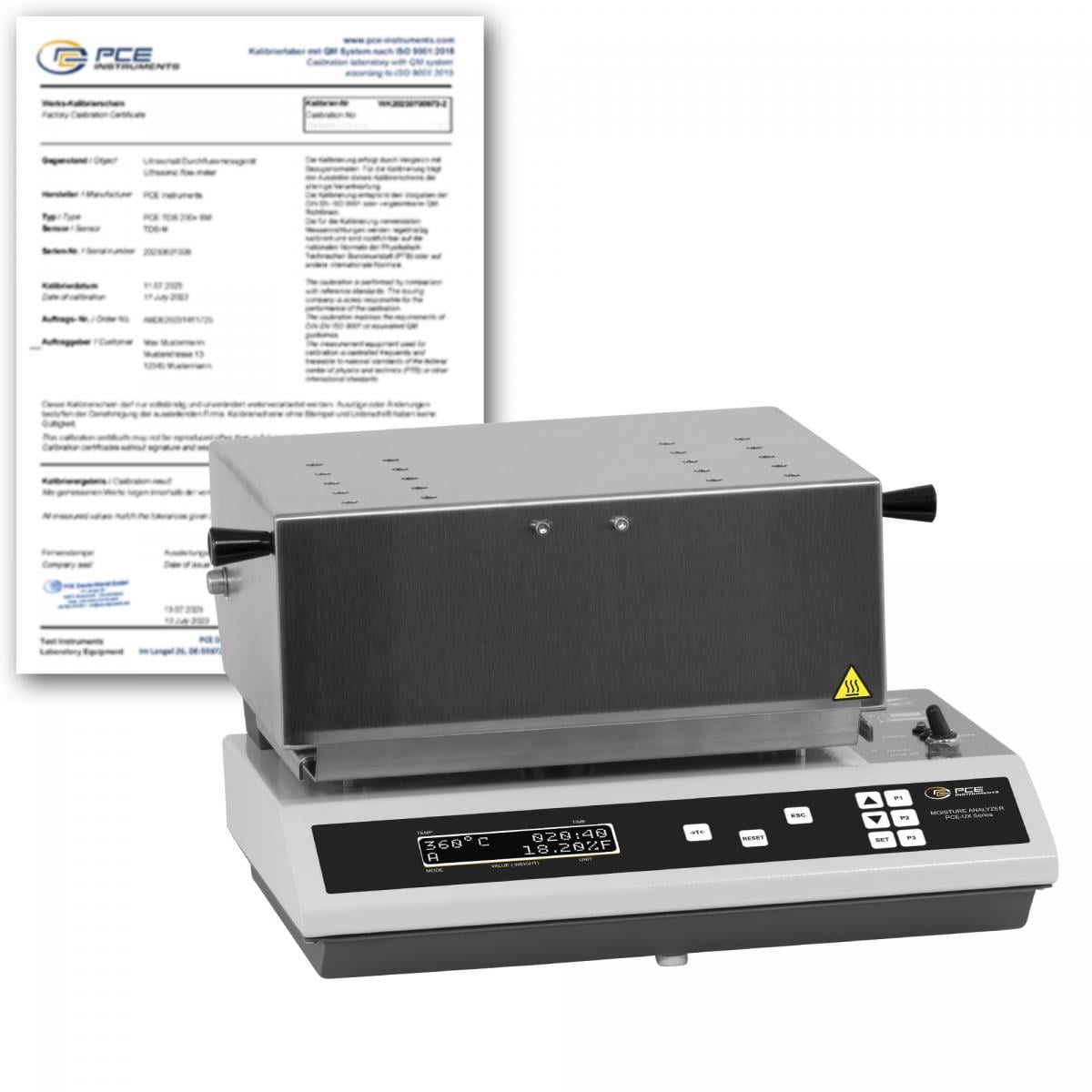 Feinwaage PCE-UX 3081WQ-ICA inkl. ISO-Kalibrierzertifikat