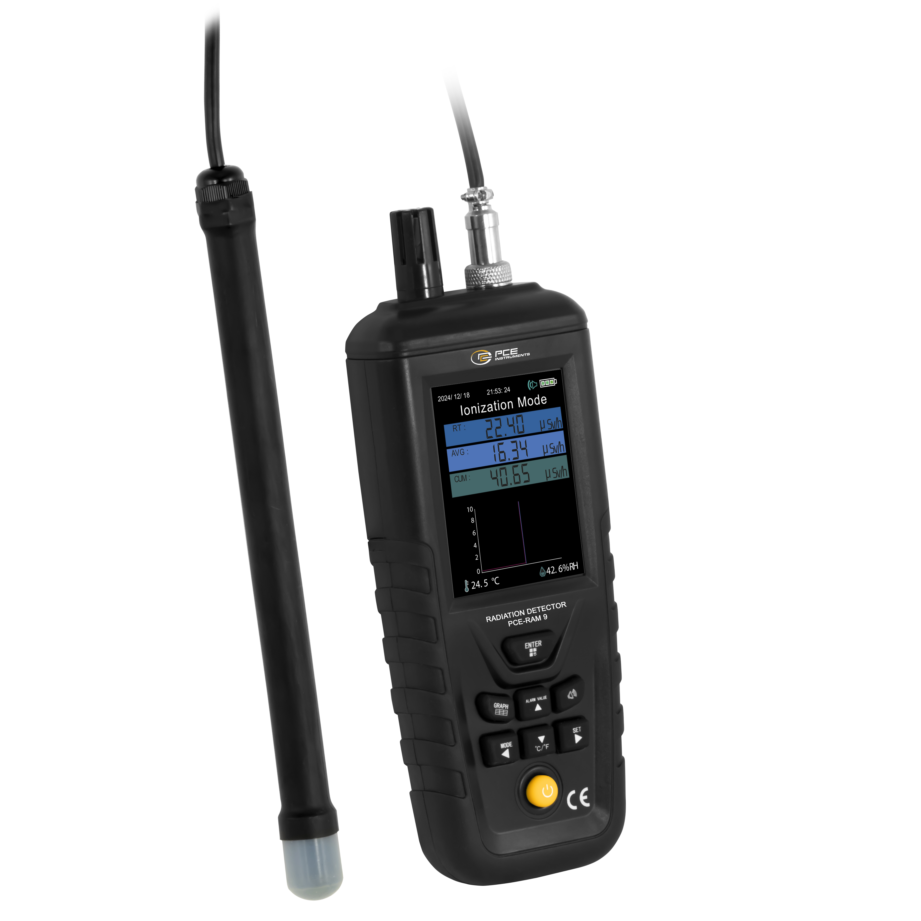 Geigerzähler mit wasserdichter Sonde PCE-RAM 9