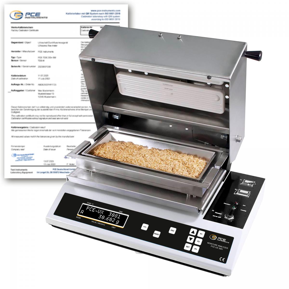 Feuchtigkeitsmessgerät PCE-UX 3081-ICA inkl. ISO-Kalibrierzertifikat