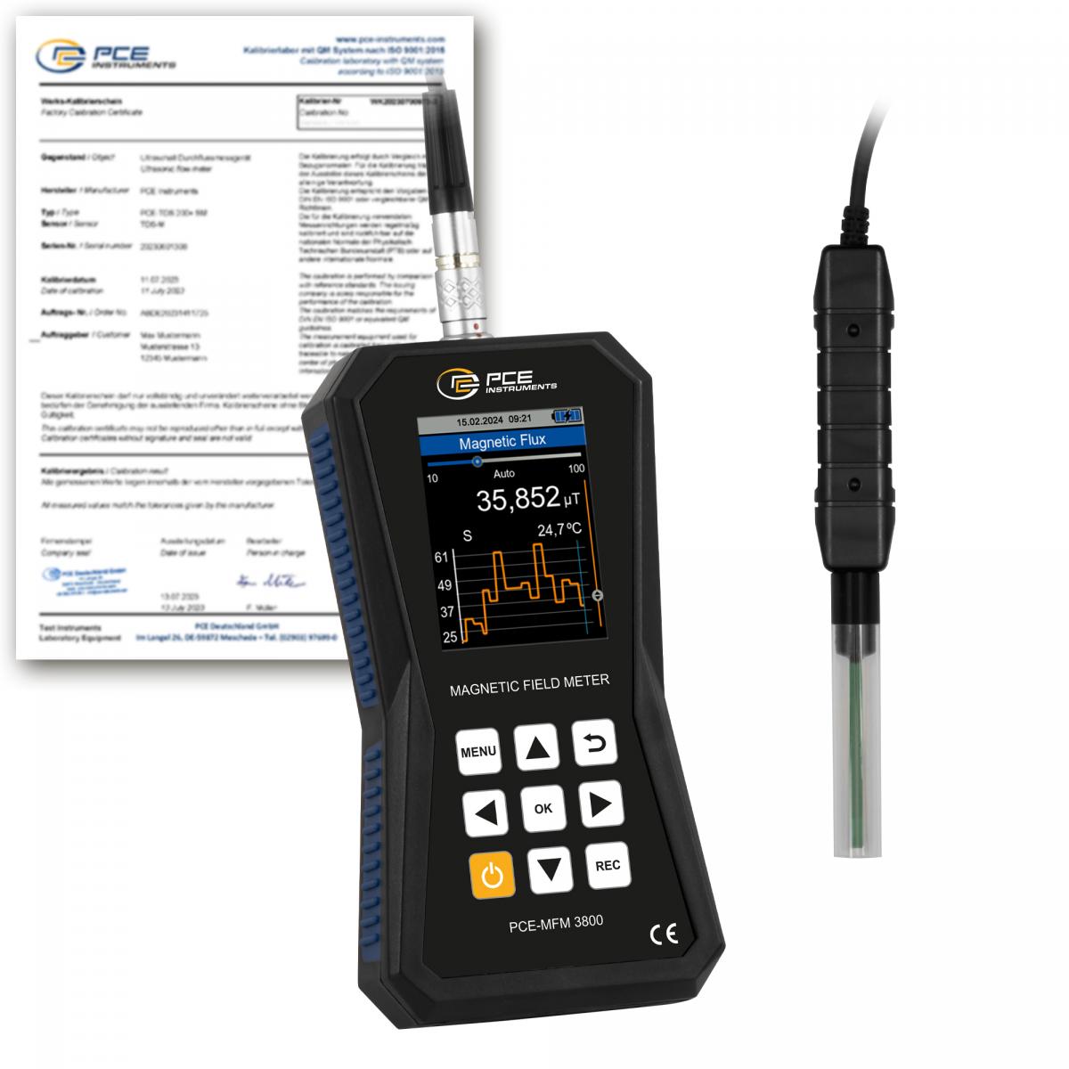 EMF Messgerät / EMF Testgerät PCE-MFM 3800-ICA inkl. ISO