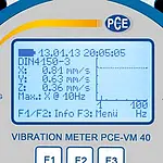 Schwingungsmessgerät PCE-VM 40A Display