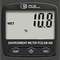 Flügelradanemometer Display