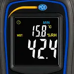 HLK-Messgerät für Feuchte / Temperatur PCE-444 Display