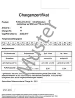 Zertifikat Kalibrierlösung pH10