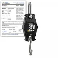 Kraft Messtechnik Kranwaage PCE-HS 300N-ICA inkl. ISO-Kalibrierzertifikat 