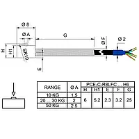 Kraftsensor PCE-C-R8LFC Serie 10-50 kg