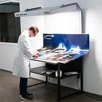 Leuchtkabine Anwendung