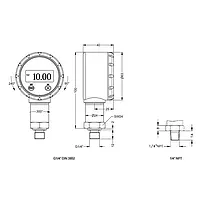 Abmessungen Drucksensor PCE-DMM 10