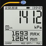 Druckmessgerät PCE-PDA 1000L Display