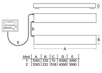 Schienenwaage PCE-SD 1500B SST (Edelstahl)