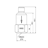 PCE-AC55G Skizze Abmessungen