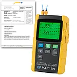 SHK Messgerät für Temperatur PCE-T 1200-ICA inkl. ISO-Kalibrierzertifikat