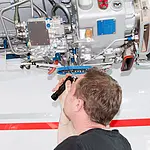 Starre Endoskopkamera PCE-RS 40 Untersuchung einer Flugzeugturbine