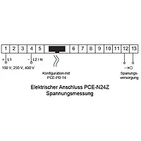 Anschluss PCE-N24Z Spannungsmessung