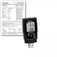 Temperatur Datenlogger / Temperaturlogger PCE-PDFL 10-ICA inkl. ISO-Kalibrierzertifikat 