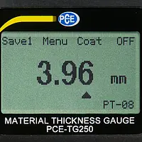 Ultraschallprüfgerät PCE-TG 250 Display