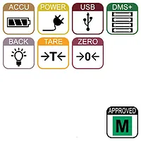 Icons für die Wägebrücke PCE-MS U1,5T-1-M