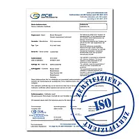 Werkskalibrierzertifikat (ISO9001) für Riemenspannungsmessgerät 