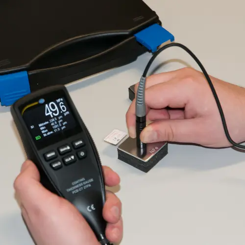 Lakdiktemeter, TC100 Blauw Diktemeter for Auto Meetinstrumenten FE/NFE Autolak Tester 0-1300um Lak Diktemeter for auto's voor zowel stalen als aluminium basismetalen auto'(Blue