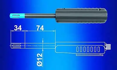 Afmetingen Allround SDI temperatuur- en vochtsensor voor luchtvochtigheidsmeter 