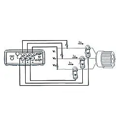 Aansluitvoorbeeld van de stroommeter PCE-830