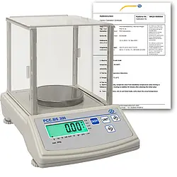 Analytische weegschaal PCE-BS 300-ICA incl. ISO-kalibratiecertificaat