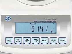 Display voor de Analytische weegschaal