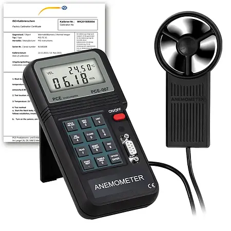 Anemometer PCE-007-ICA incl. isokalibratie