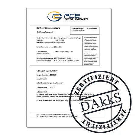 DAkkS kalibratie (ISO 17025) voor anemometer